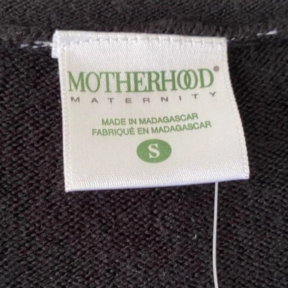 NWT Motherhood Maternity Womens Black Long Sleeve V-Neck Maternity Sweater Small - Picture 8 of 9